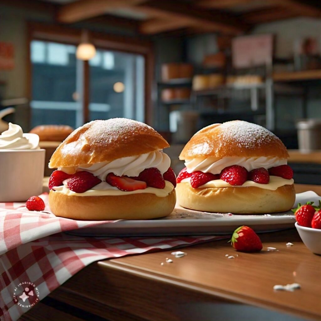 make strawberry cheesecake buns