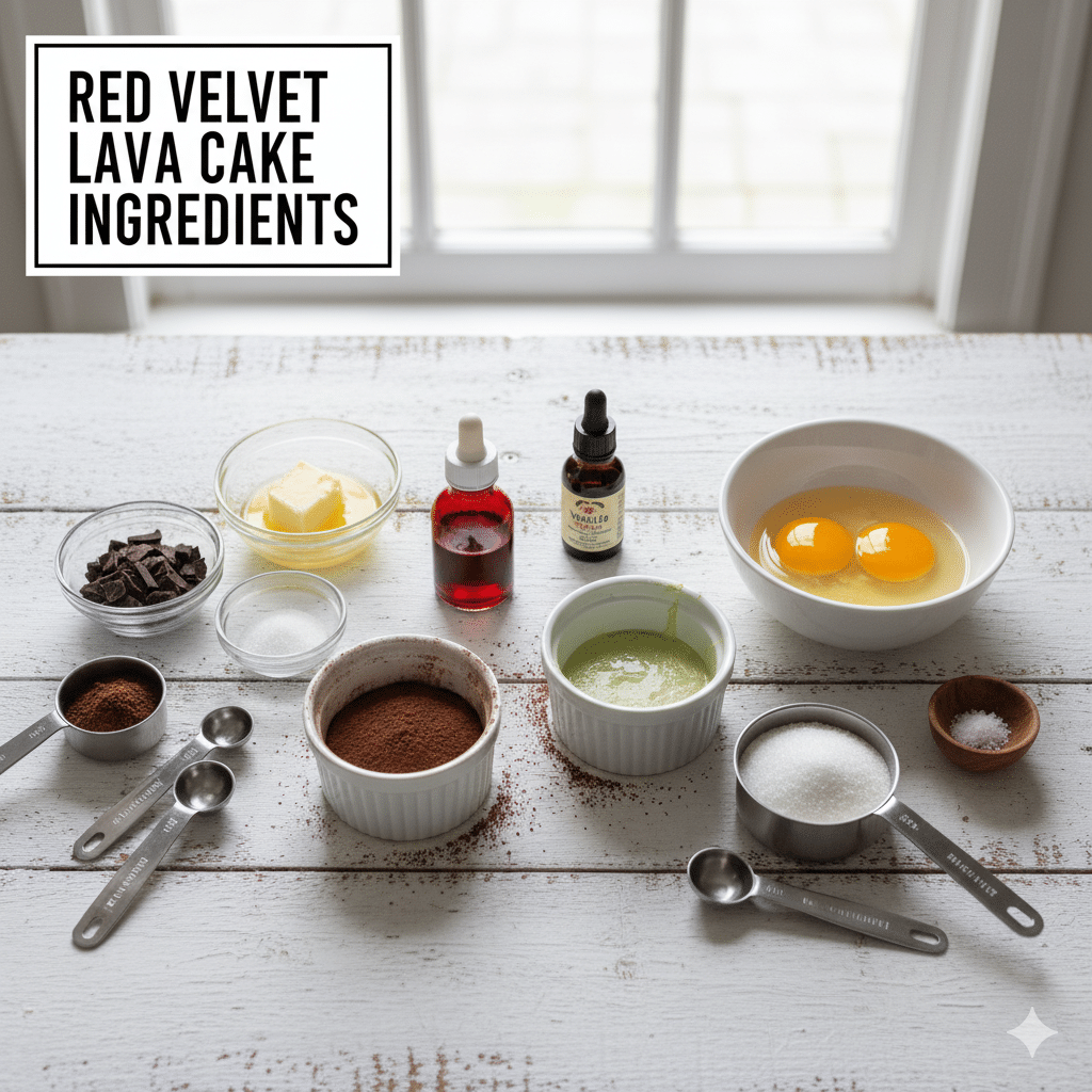 Red Velvet Molten Lava Cakes