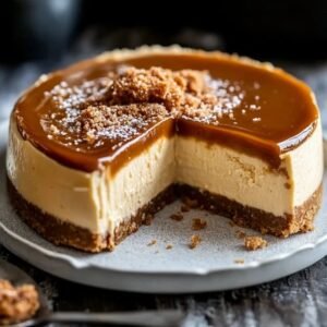 Creamy Biscoff Salted Caramel Cheesecake Bliss