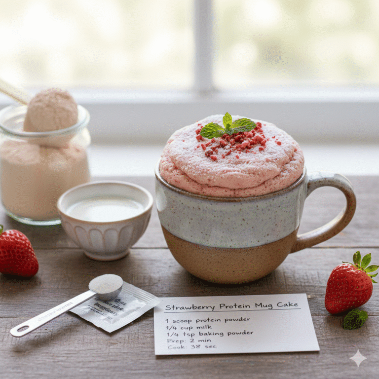 3-ingredient protein powder mug cake