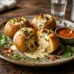 Crispy Potato Stuffed with Creamy Chicken